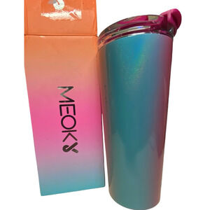 Meoky Rainbow 24oz NEW With Lid And Straw Leak-Proof Insulated Travel Tumbler